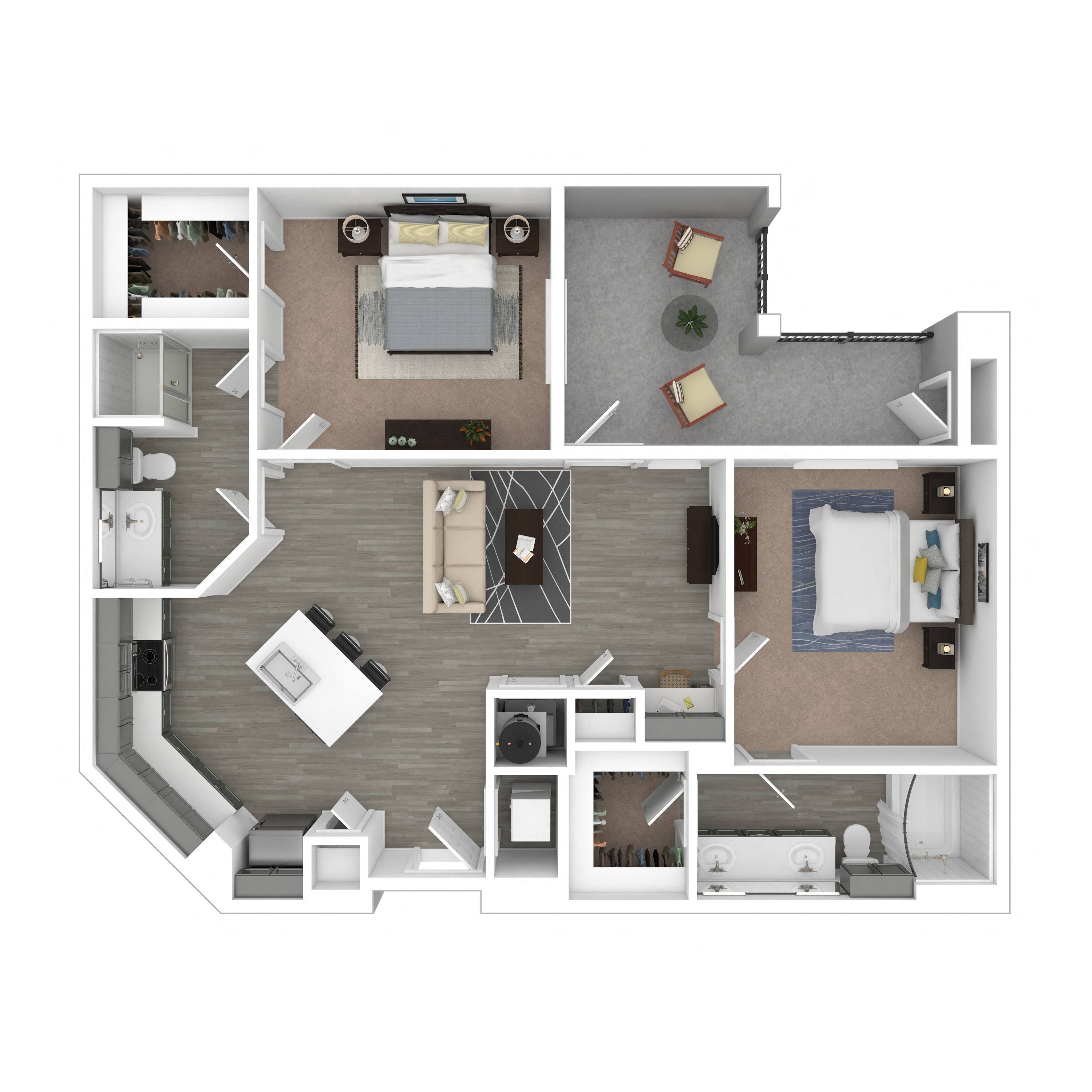 Floor plan layout diagram for 2A